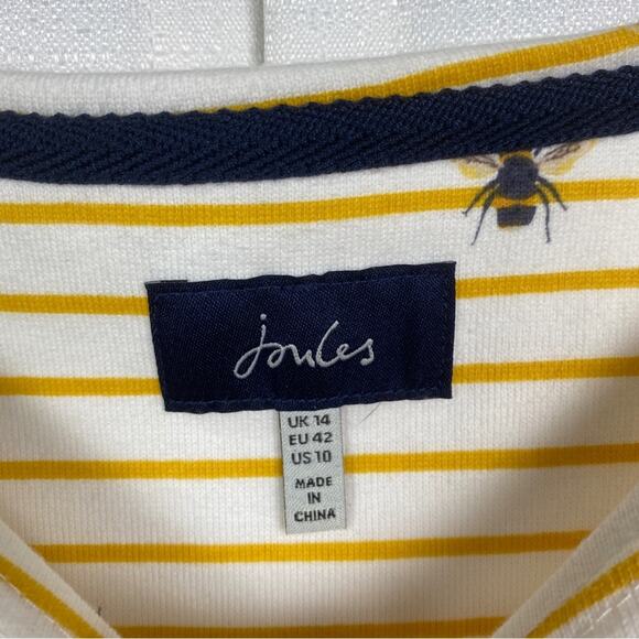 Joules Cream&Yellow Riviera Dress in Beestripe Sz.10 - Picture 7 of 15